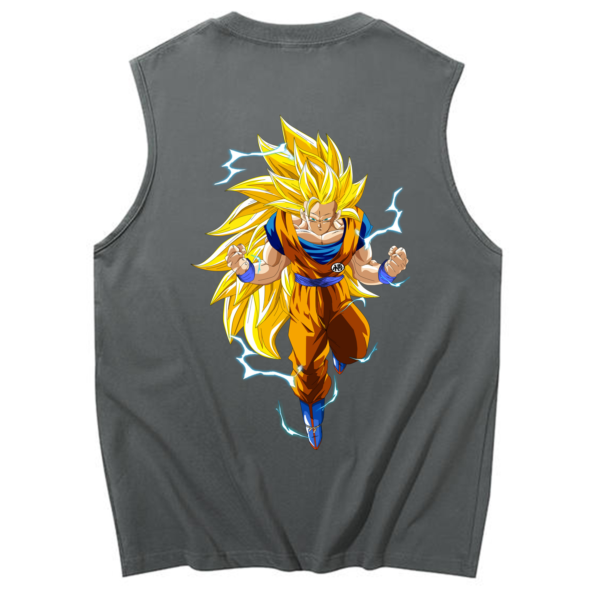 （画像用） ドラゴンボール 孫悟空（そん ごくう）Son Goku カカロット DRAGON BALL Kakarotto コットン100％タンクトップ（背面プリント）